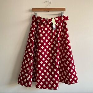 NWT Peony for Anthropologie | Plaid A-Line Midi Skirt | Size 14